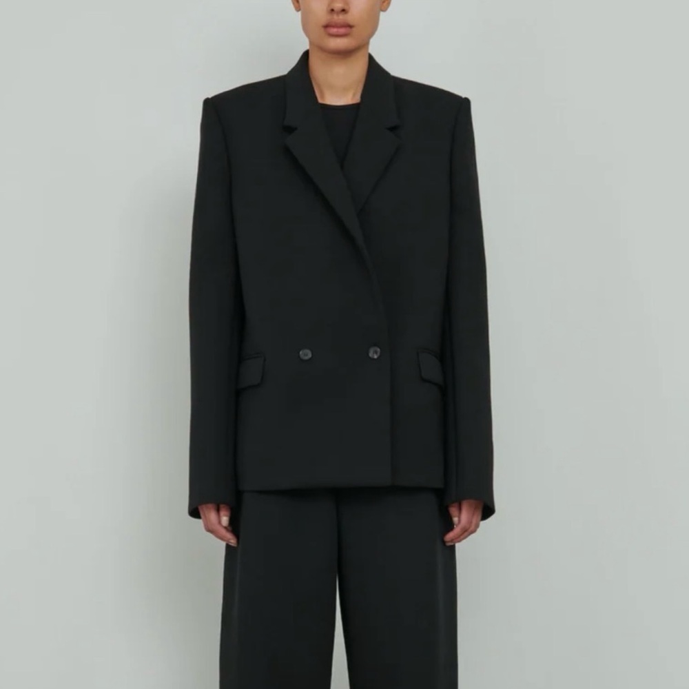 Wardrobe.NYC x Hailey Bieber Double Breasted Wool Blazer